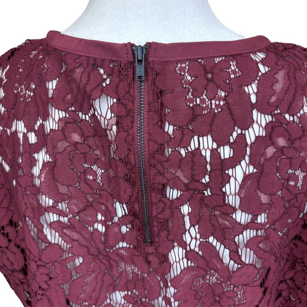 Madewell top, size Large, semisheer, lace, NWT, summer, dressy, office, zipper - Picture 7 of 11